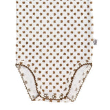 Holly's bodystocking m. kort ærme - brun